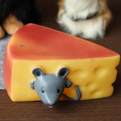 Cute Mouse Sandwich Sound Toy Pet Toy Puppy Sound Toy Rubber Toy