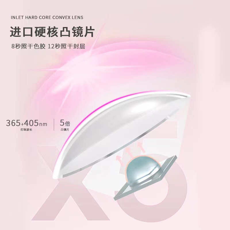 Nueva Luz de mano de una sola palabra Luz Portátil de fototerapia de salón de uñas mini Luz de almacenamiento de energía pegatina de uñas decoración de diamantes Luz de cocción