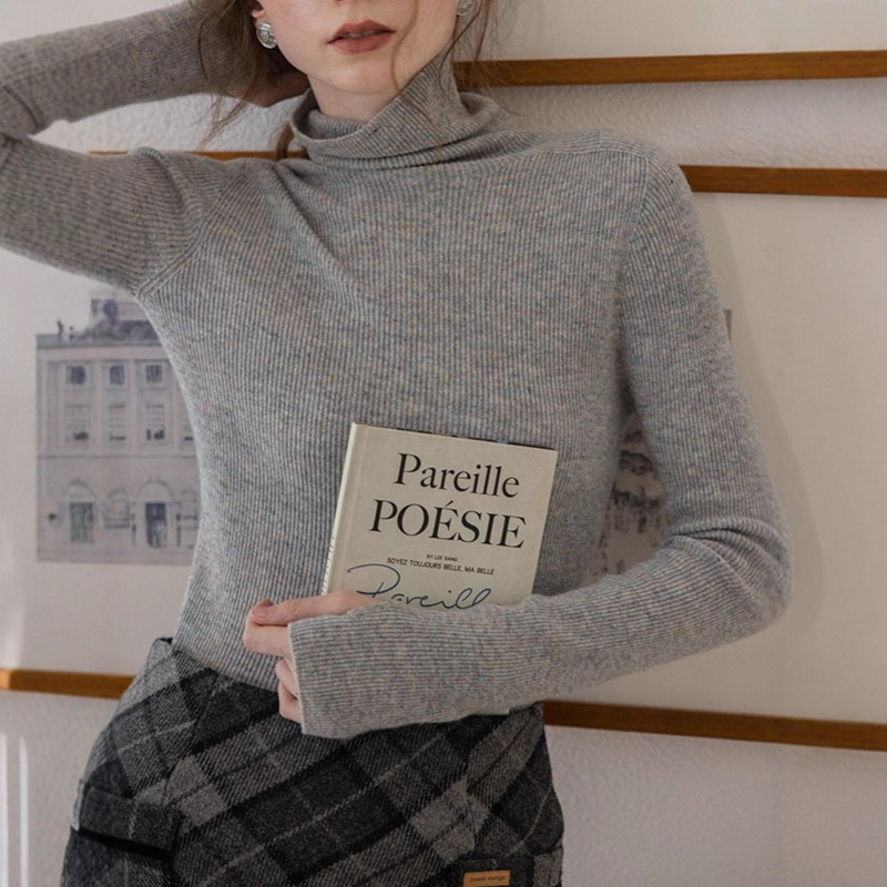 "Soft and Waxy Colorful Dots" 100% Superfine Merino Wool Dazzling Colorful Dots Classic Knitwear Base Knitwear