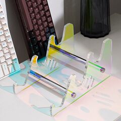 キーボード展示棚アクリルスタンド光沢透明オレンジ青黒収納棚単層二重三層棚