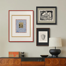 摆动的线 高级感简约客厅装饰画法式小众艺术餐厅抽象线条组合画