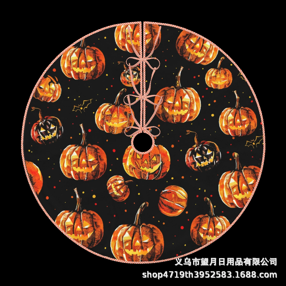 Кроссбордная сеkс Halloween елочная юбка новая фланелевая линя рождественские украшения тыква призрак летучая мышь черная кошка ведьма