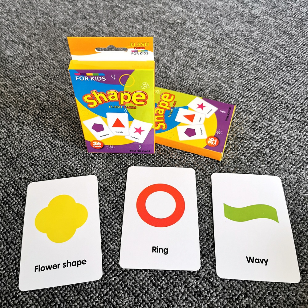 Infant Enlightenment Early Education English Word Recognition Card Color Visual Flash Card Teaching Aids Cross-border Flash Cards