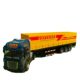 Large alloy double-layer flat model children's transport truck boy baby inertia semi-hanging car toy