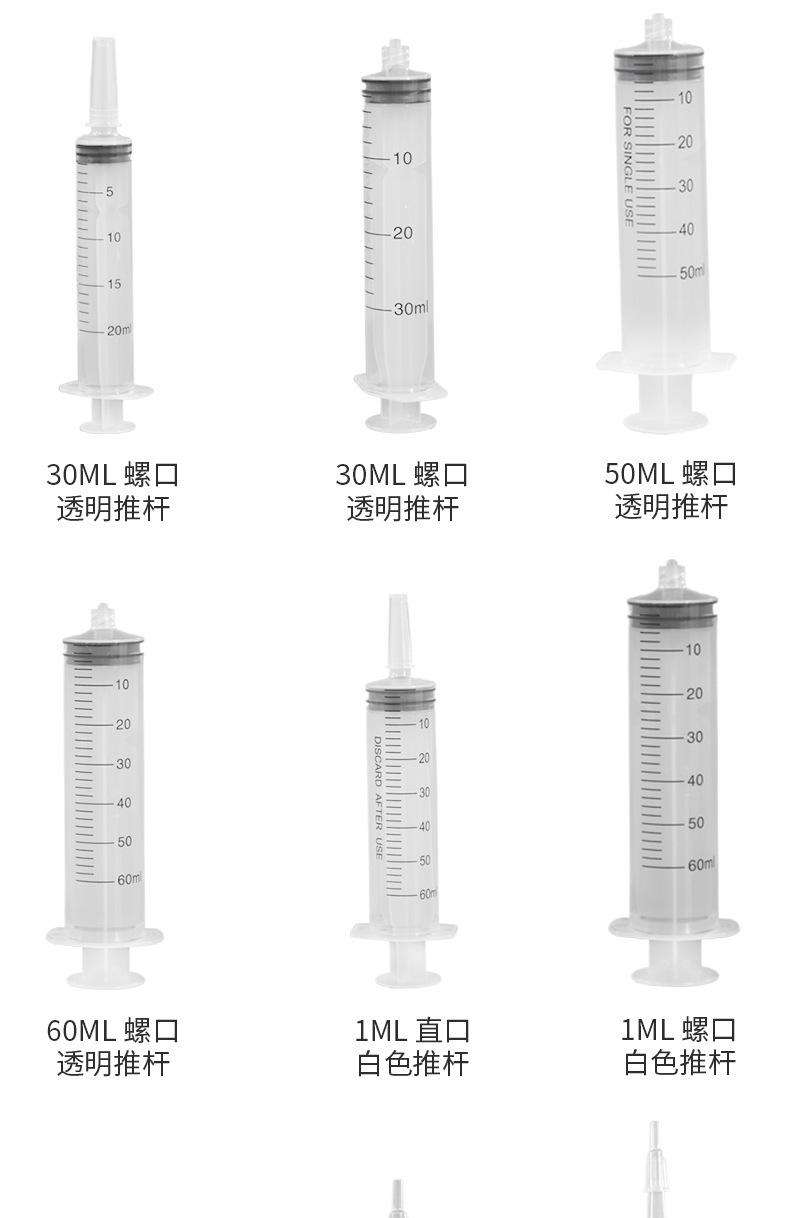 工业注射针筒手推式螺口针筒带刻度英文点胶大容量抽墨注射针筒-阿里巴巴