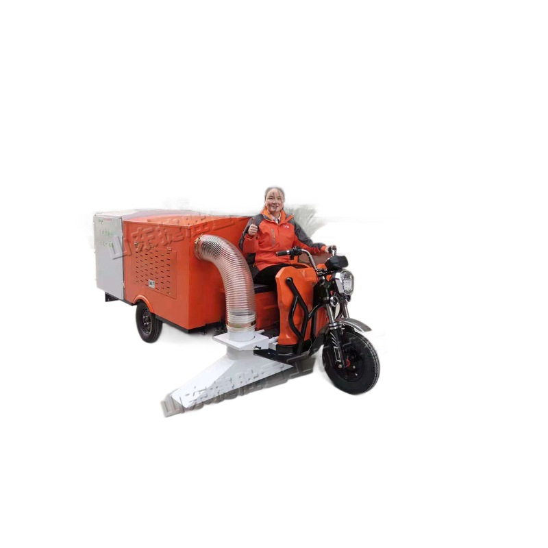 colector eléctrico de hojas tipo conducción de tres ruedas colector de hojas de pequeño camión de limpieza de hojas de carretera de jardín