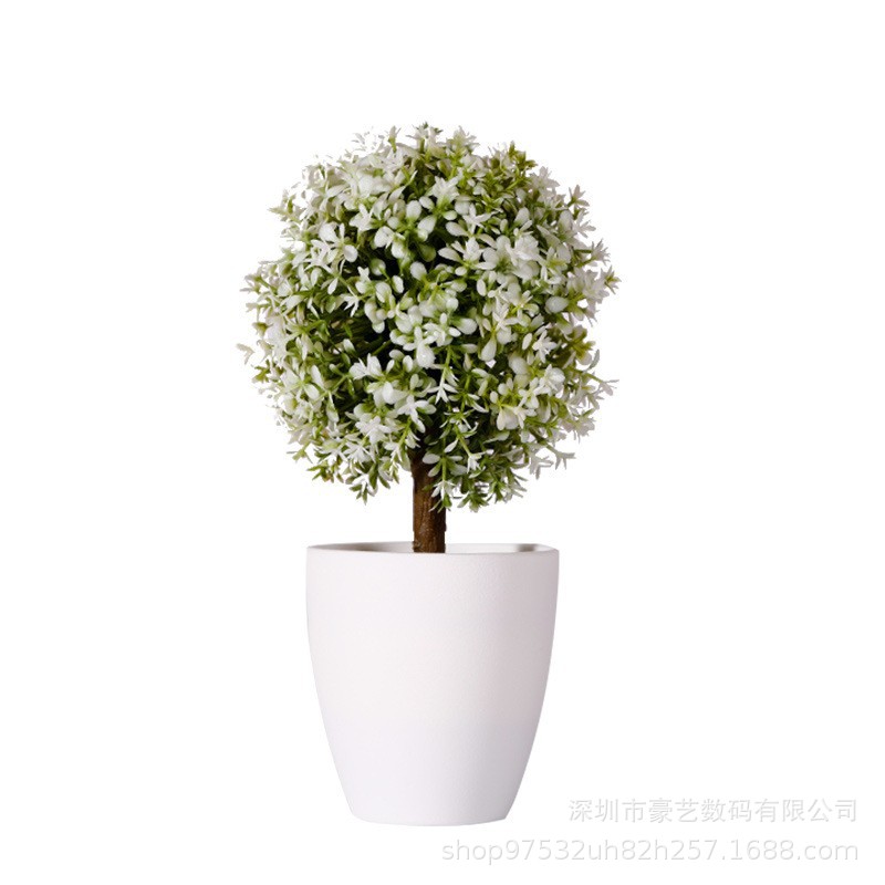 Simulación de plantas verdes, plantas en macetas, comercio electrónico, venta al por mayor, venta directa de fábrica, bola de hierba artificial de plástico, decoración del hogar, decoración del hogar image 6