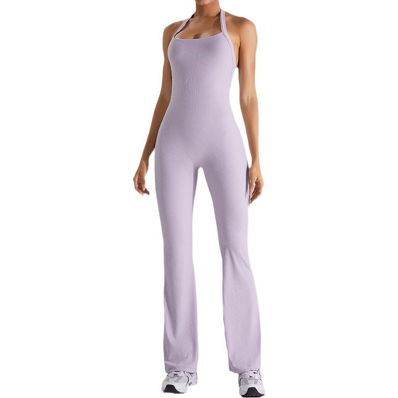 Hilo europeo y americano ropa de Yoga de secado rápido traje de mujer casual danza vientre contratación deportiva ropa de fitness micro-pull mono apretado