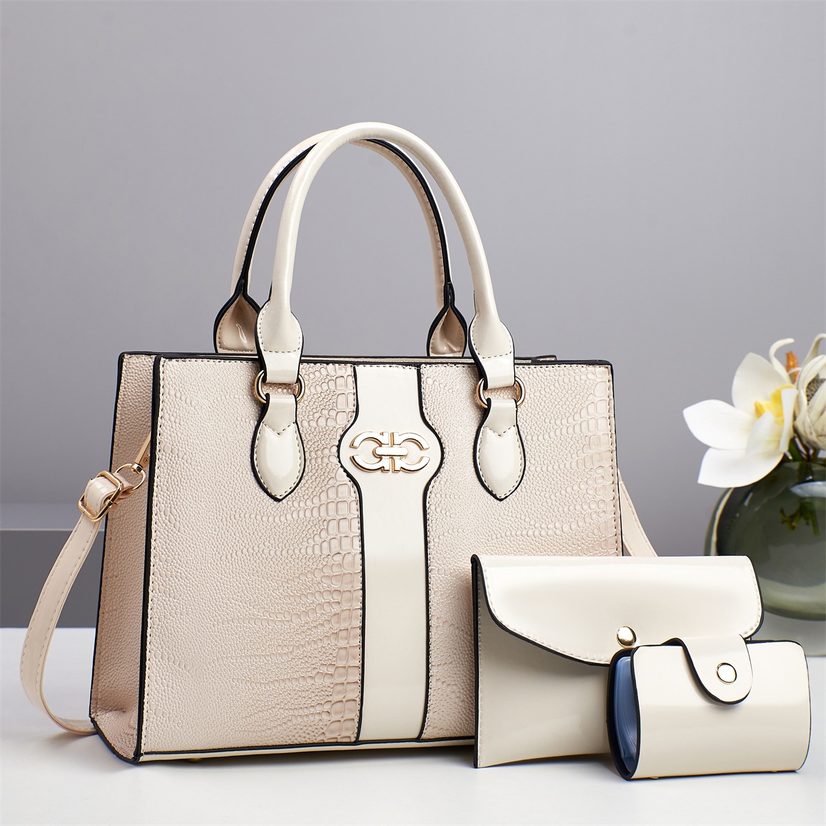 Bolso tote retro de lujo ligero bolso femenino 2025 primavera todo fósforo de gran capacidad bolso de hombro para niño y madre