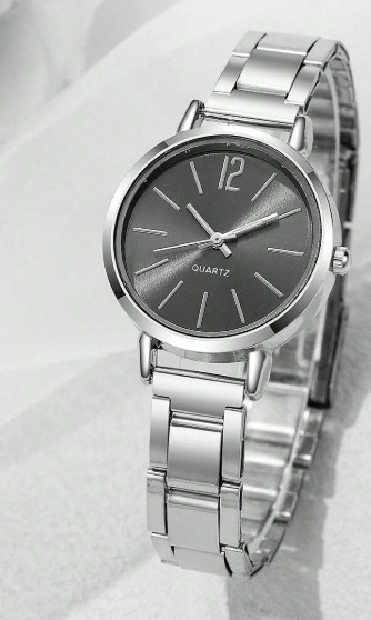 Reloj de mujer correa de acero temperamento reloj de pulsera de moda simple moda reloj de cuarzo conjunto de pulsera image 9