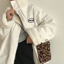 亞馬遜兩面穿外套女冬季新款韓版時尚寬松羊羔絨加絨加厚棉衣棉襖