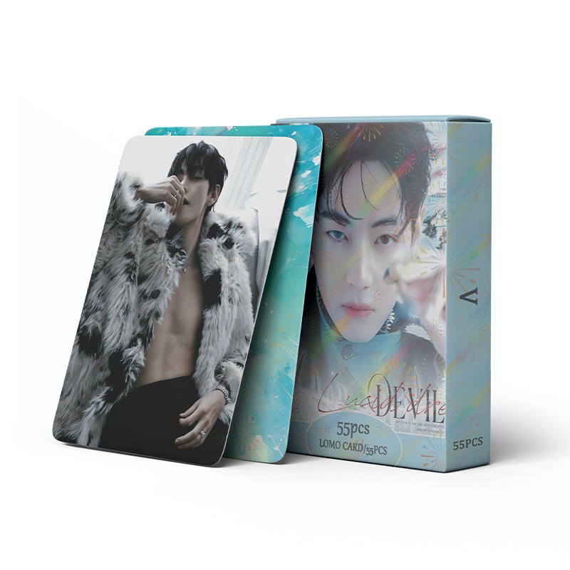 Cadena total, una gran cantidad de stock, 55 hojas de tinta BT SK IVE ATEEZ KPOP, estrellas coreanas alrededor de LOMO