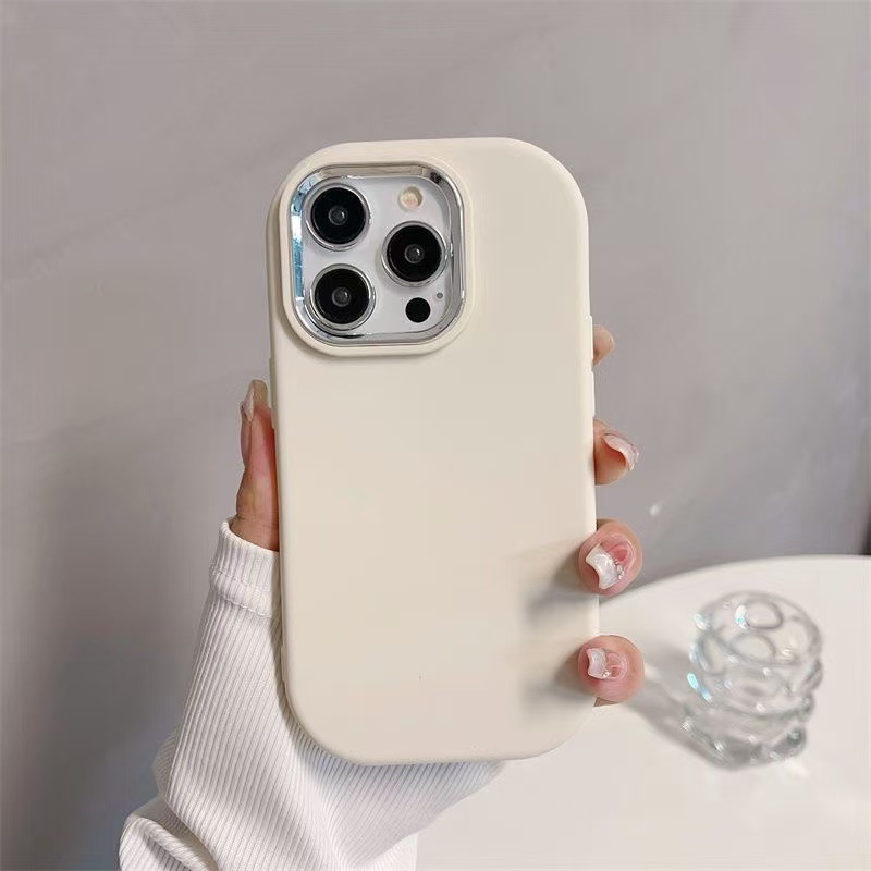 Chica gorda de color puro para Apple 16pro funda para teléfono móvil nuevo 15promax galvanoplastia 14/13/12 anti-caída 11x