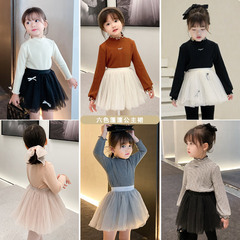 兒童裙子女童新款春秋裝蓬蓬網紗裙小女孩公主裙洋氣時尚半身裙