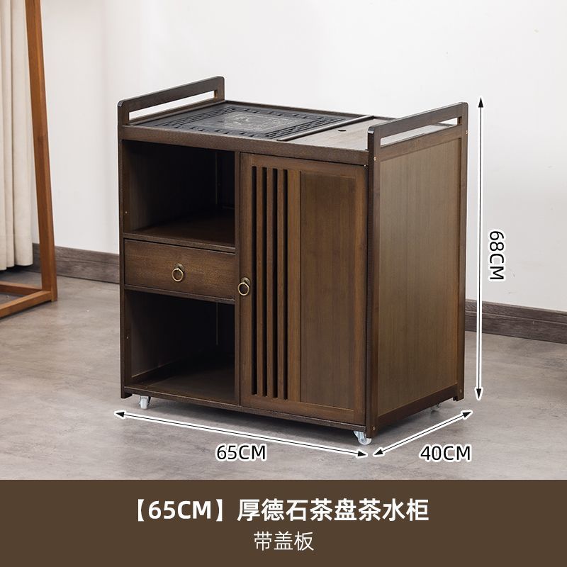 [두꺼운 접시] 길이 65cm의 돌차 트레이가 있는 단일 도어 - 뚜껑 포함