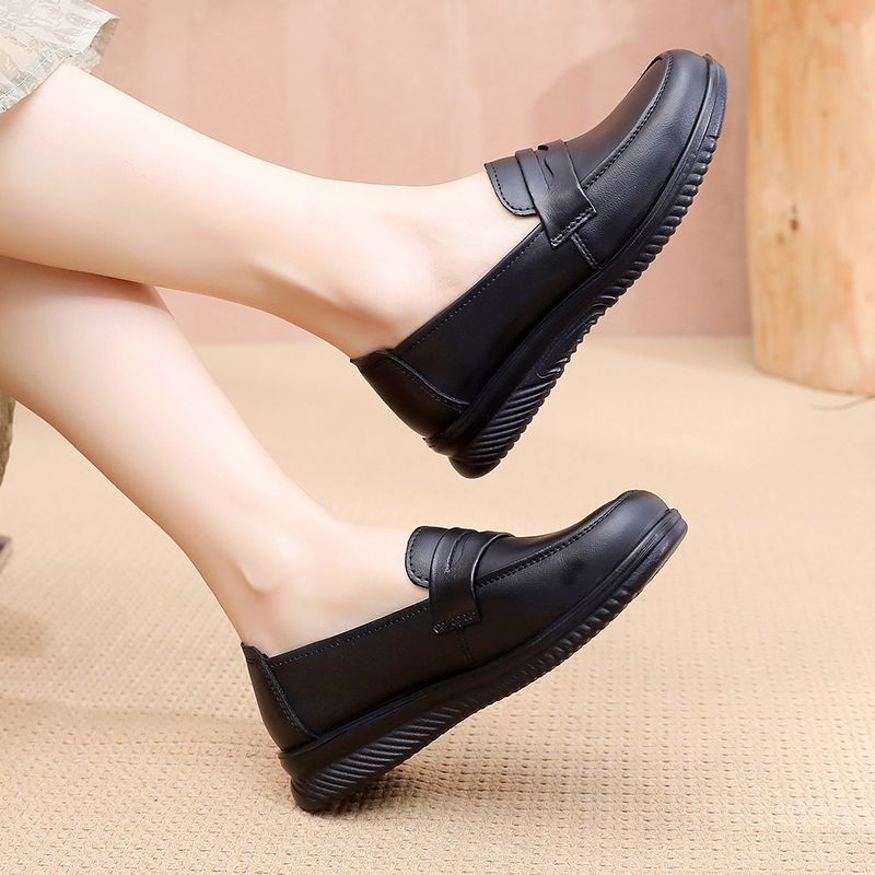 2026 verano nuevo color sólido simple estilo de moda versátil ligero transpirable perezoso un pie zapatos de mujer Lefour
