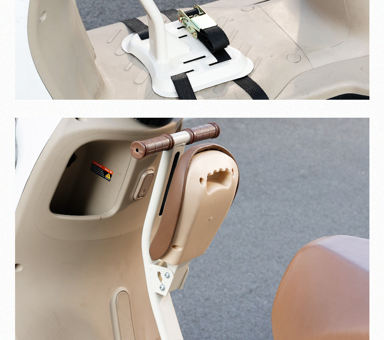 Electric Vehicle Child Seat, Front-Mounted, Foldable, Suitable for Aima and Yadea Electric Scooters, Baby and Child Safety Seat