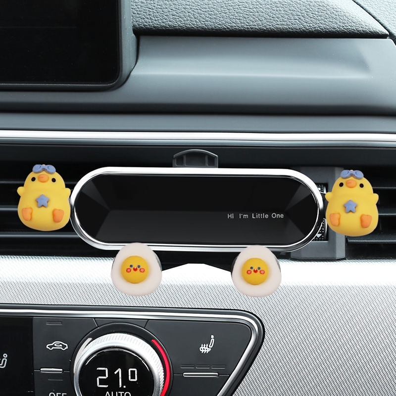 Coche soporte de teléfono móvil coche de navegación 2023 nuevo lindo conejo coche salida de aire coche soporte fijo marco
