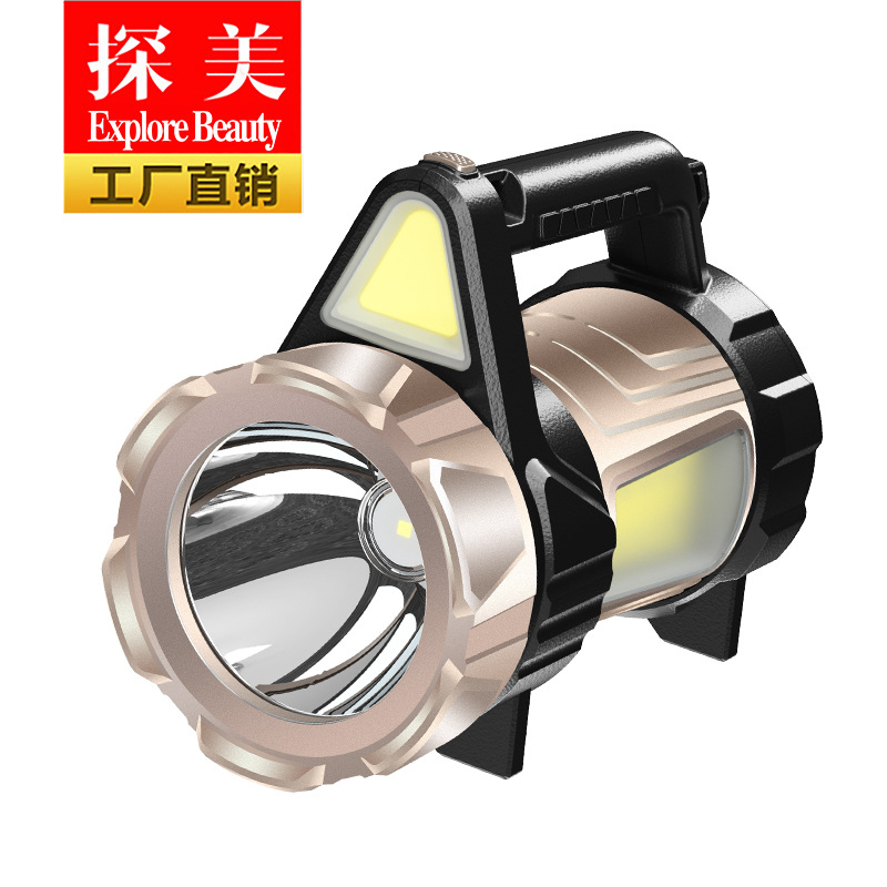 新款大功率USB充电应急救援灯 LED手摇发电户外远射手提式探照灯|ms
