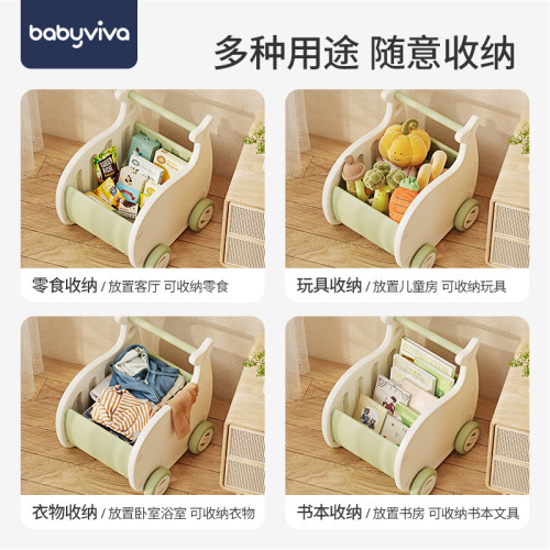 Children's trolley simulation play house toy storage baby shopping cart supermarket trolley educational birthday gift