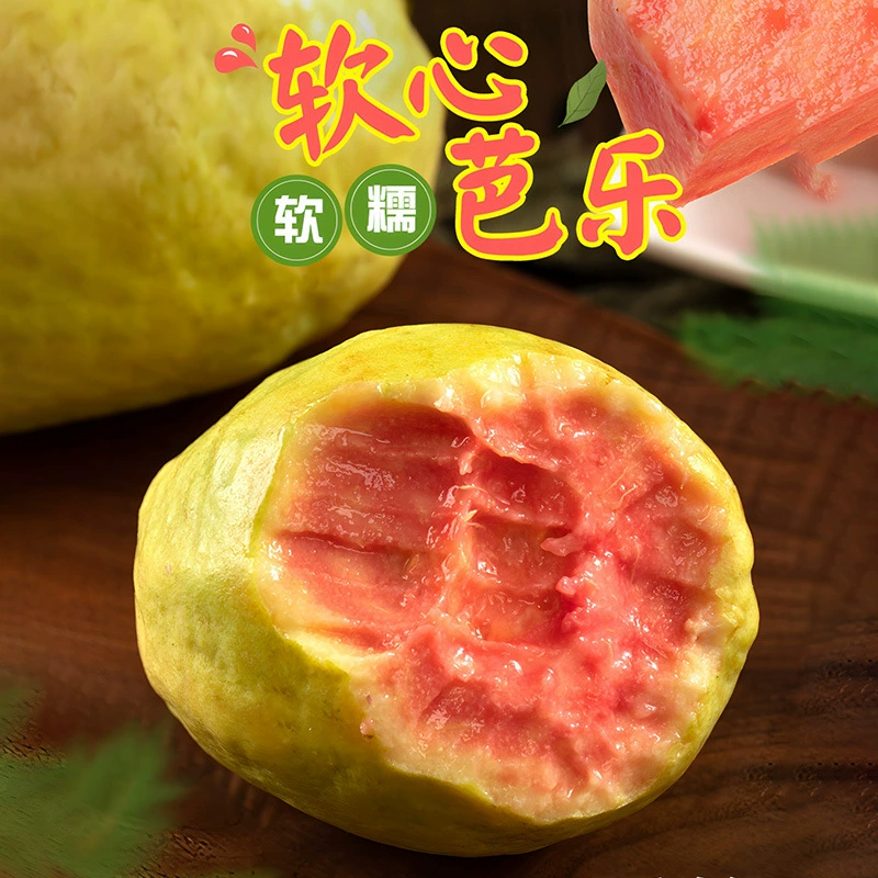 Фуцзяньская красная гуава, сладкий и нежный фрукт, специалитет из Чжанчжоу, естественно созревшая и готовая к доставке.