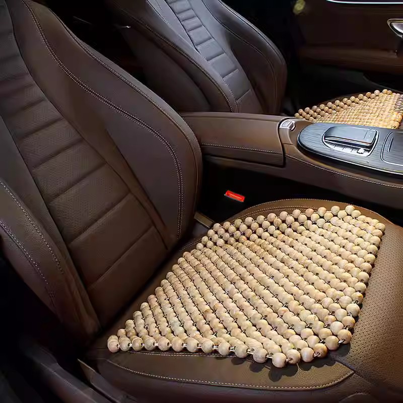 Seat cushion, seat cover – Universal Bead Cushion Summer - eucalyptus-wood-without-bottom-cloth-unpainted-tasteless-many-defects