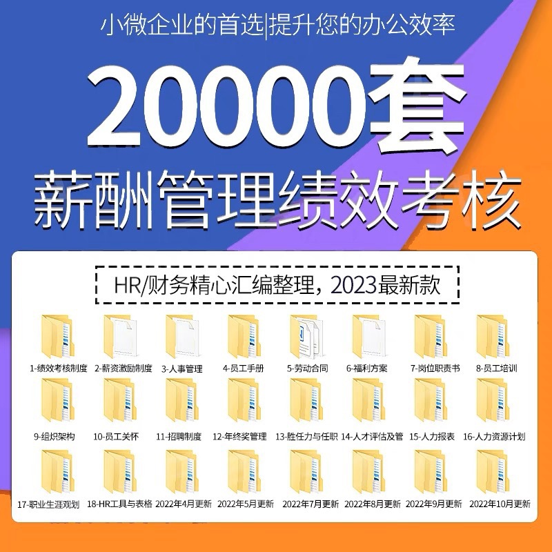 管理制度体系考核企业激励绩效kpi方案薪酬工具包2023与员工薪资