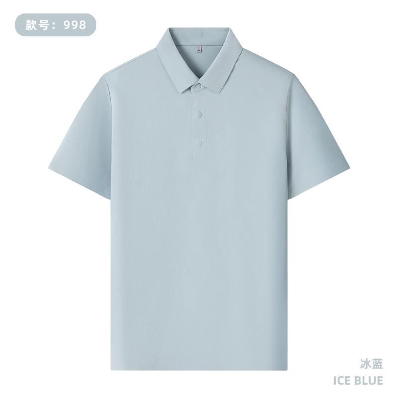 190 gramos de camisa polo sin costuras de Waffle personalizada LOGO uniforme de oficina de empleados impresión de bordado