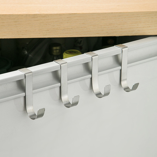 Kitchen cabinet door hooks, no-drill bathroom door back multi-functional storage hooks, wall-mounted adhesive hooks