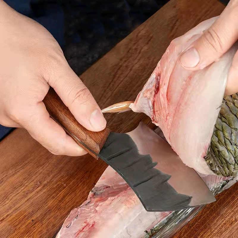 Кузнечный нож для рыбы, маленький кухонный нож, профессиональная разделка рыбы, вскрытие брюшка рыбы и нарезка ломтиками, портативная походная нарезка мяса
