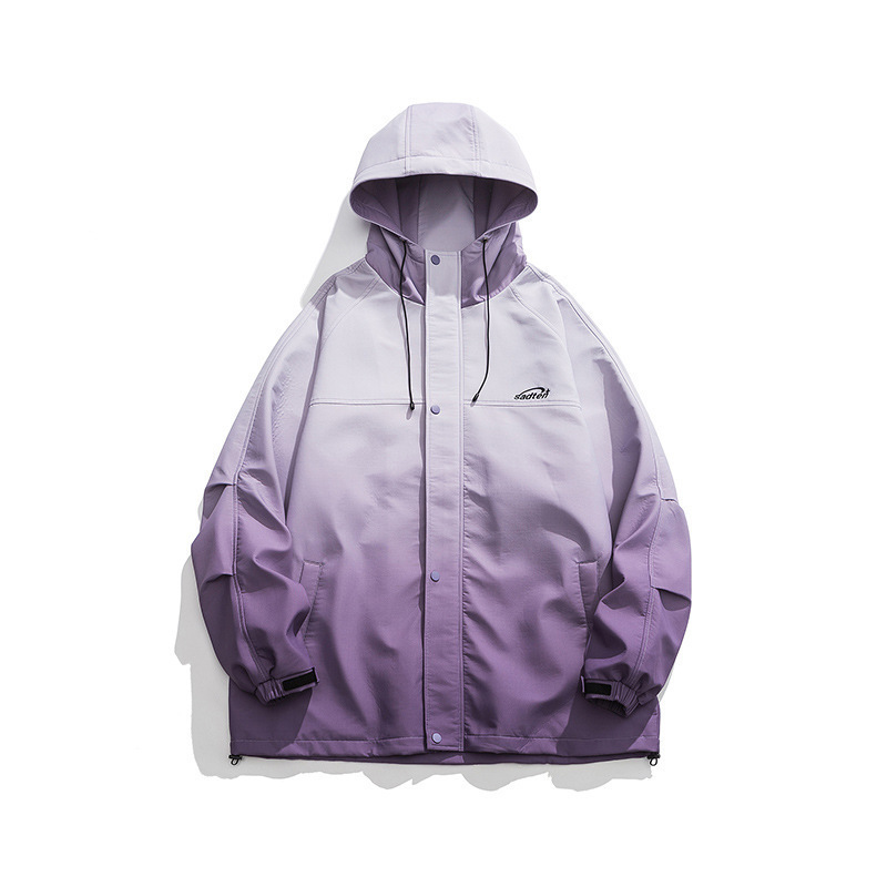 Montaña al aire libre chaqueta de asalto encapuchada hombre otoño japonés retro suelto de gran tamaño chaqueta de trabajo con cremallera