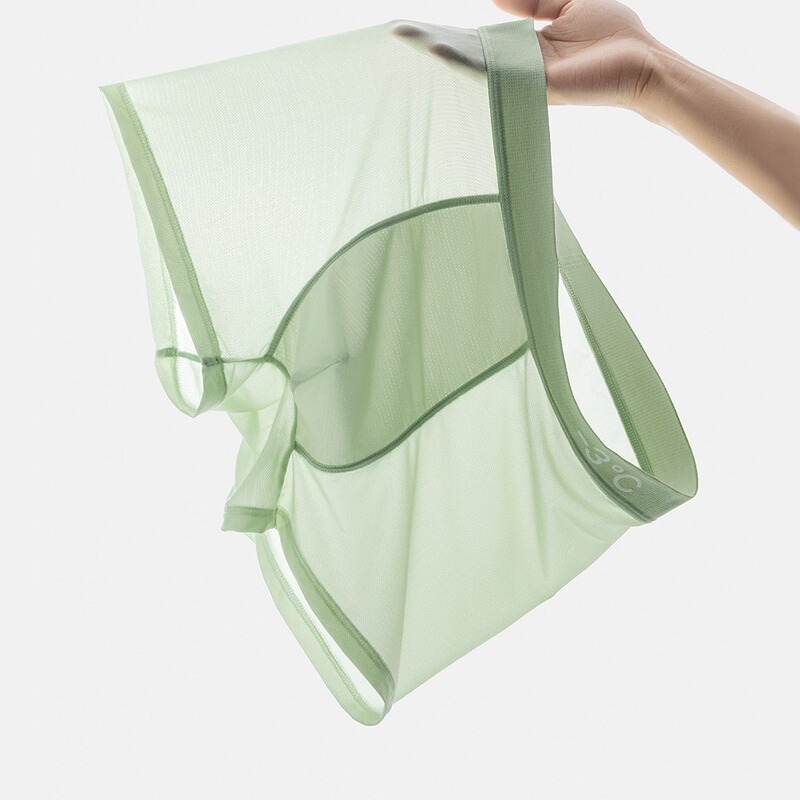 Ice Silk Seamless Men's Underwear Summer Breathable Antibacterial Crotch Transparent Mesh Thin Boys' Four-Corner Youth Shorts