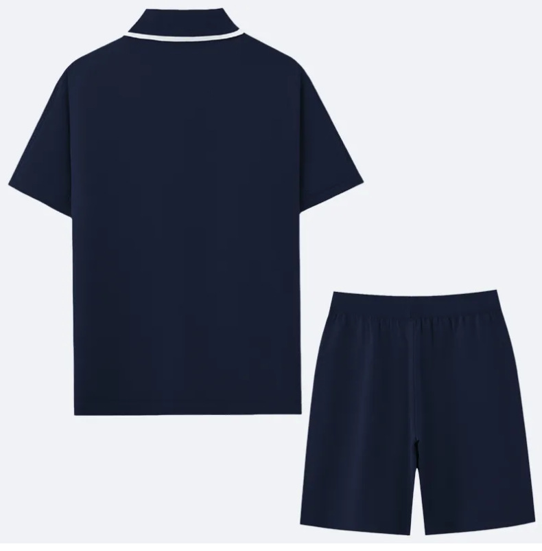 Set due pezzi uomo polo in maglia stile business casual_voghion.com