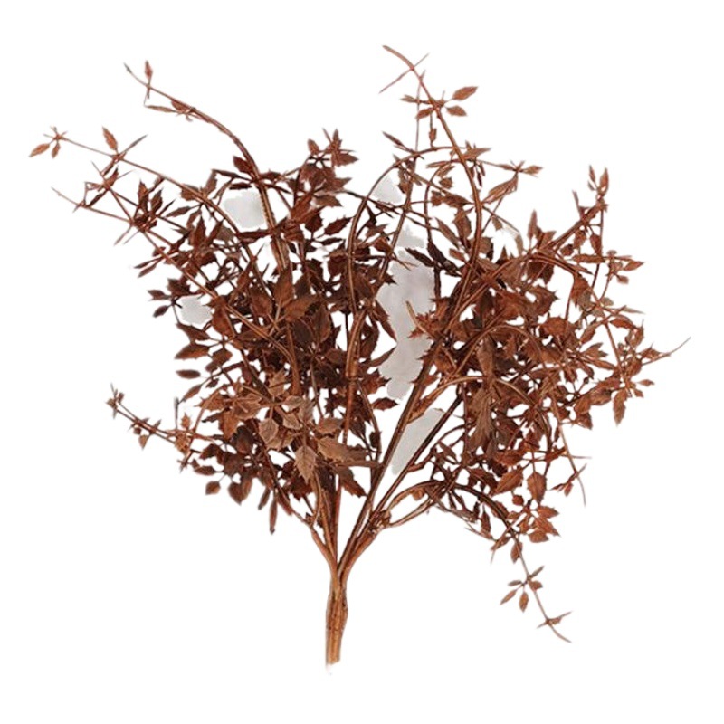 Simulated Plastic Rose Grass Mist Small Handle Crushed Maple Leaf Base Wedding Road Guide Decorative Flower Arrangement Hotel Layout Floral Art