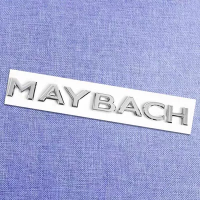 Car logo: emblem, rear emblem, VS680 lettering - standard-maybach-silver