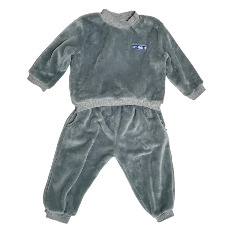 Autumn and Winter Children's flannel warm pants thickened boys and girls leggings children's coral fleece warm pajama pants