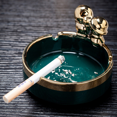Creative ashtray ceramic home living room Nordic trendy fashionable office coffee table elf ashtray men's supplies