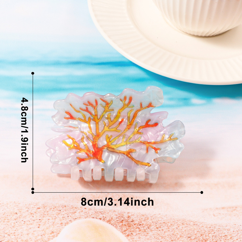戈蕾思饰品缤纷海洋生物高级感抓夹水母海星后脑勺发夹鲨鱼夹发饰|undefined