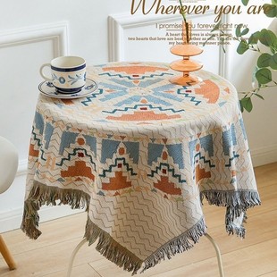French square table round tablecloth vintage fabric high cotton linen cotton linen fabric new table square round table small