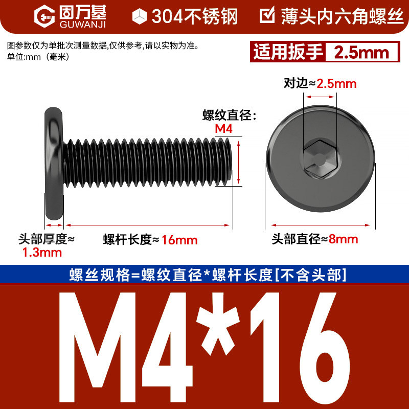 304 black m4*16