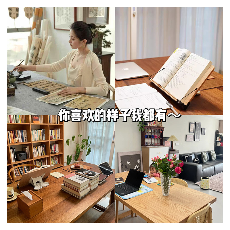 El núcleo de madera maciza del escritorio va a la Sala de estar, el escritorio de la Oficina de la placa grande del hogar, el escritorio de la computadora doble, el dormitorio de estudiantes escribe una larga Mesa. image 3