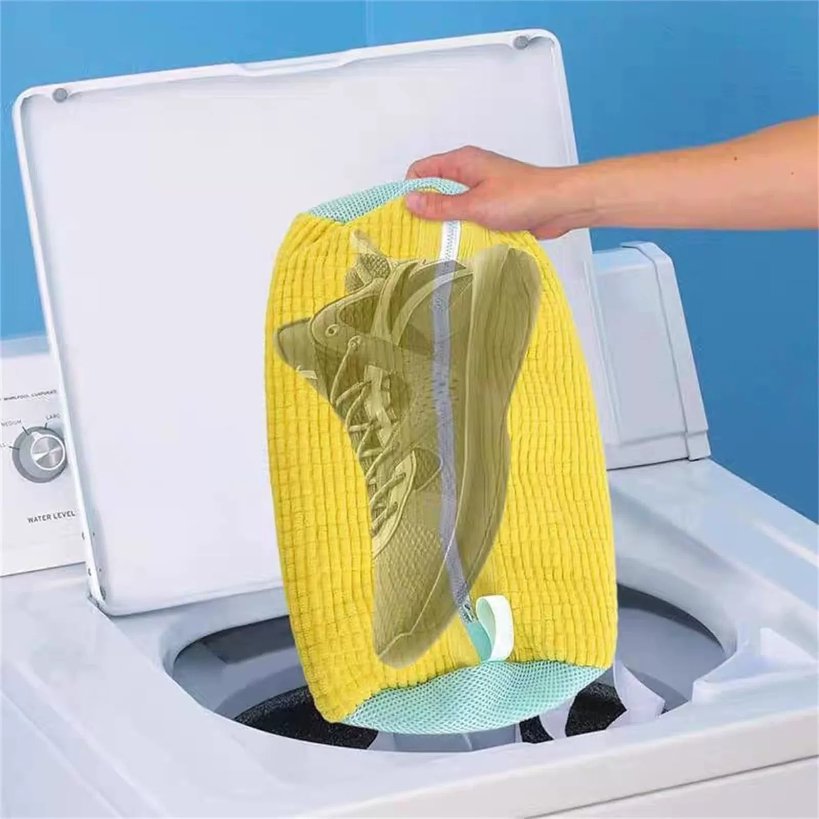 Amazon's new lazy laundry bag cylindrical washing machine polyester cotton washing bag shoe protective shoe prevent deformation washing bag