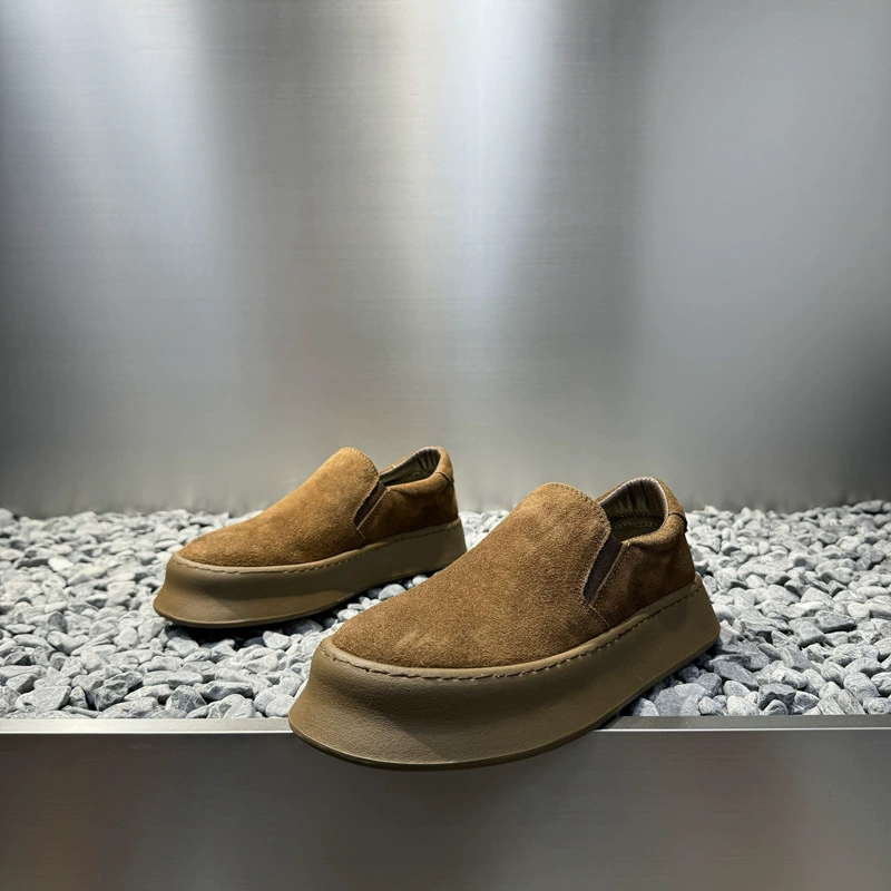 Обувь Lefu 2024 весна новая педаль ленивая обувь ретро тенденция толстой подошвы модная обувь Lefu