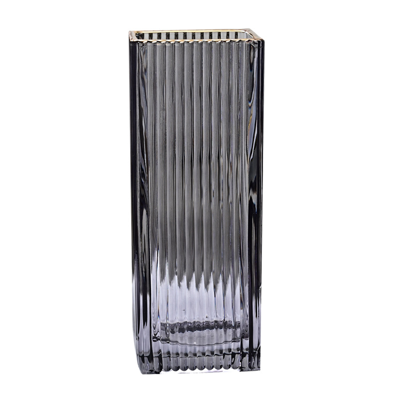 Nórdico simple dibujo de oro Phnom Penh gran jarrón de vidrio rico bambú flores hidropónicas ornamentos simples y modernos