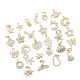 14k package gold micro inlaid zircon accessories star moon flower butterfly love pendant diy necklace earrings pendant material