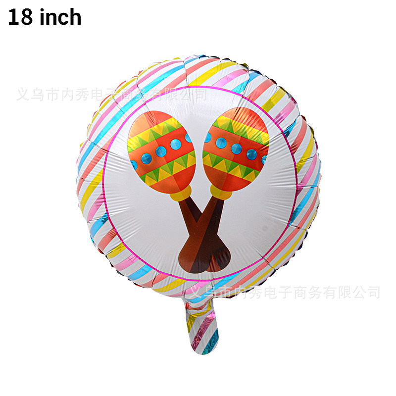 Globos de bandera nacional de México Carnaval de vacaciones Nuevo sombrero de la marca del tarot Bola de película de aluminio de 18 pulgadas