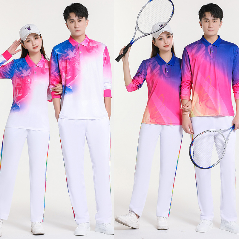 Jiamusi Aerobics Sportswear suit Men and Women Spring and Autumn Middle-aged and Elderly Square Dance Performance Walking Group Clothing