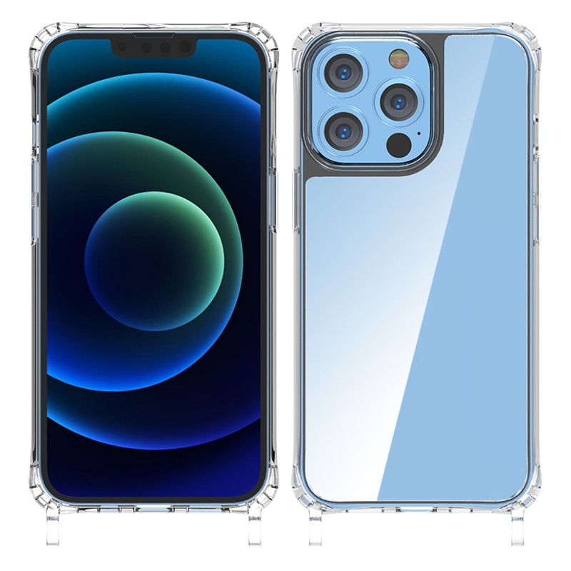 Cordón para teléfono móvil Apple 16 venta caliente de comercio exterior grueso de una pieza cordón de acrílico epoxi pintado carcasa de material transparente