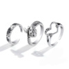 Metal retro ring, fashionable set, accessory, suitable for import, wholesale