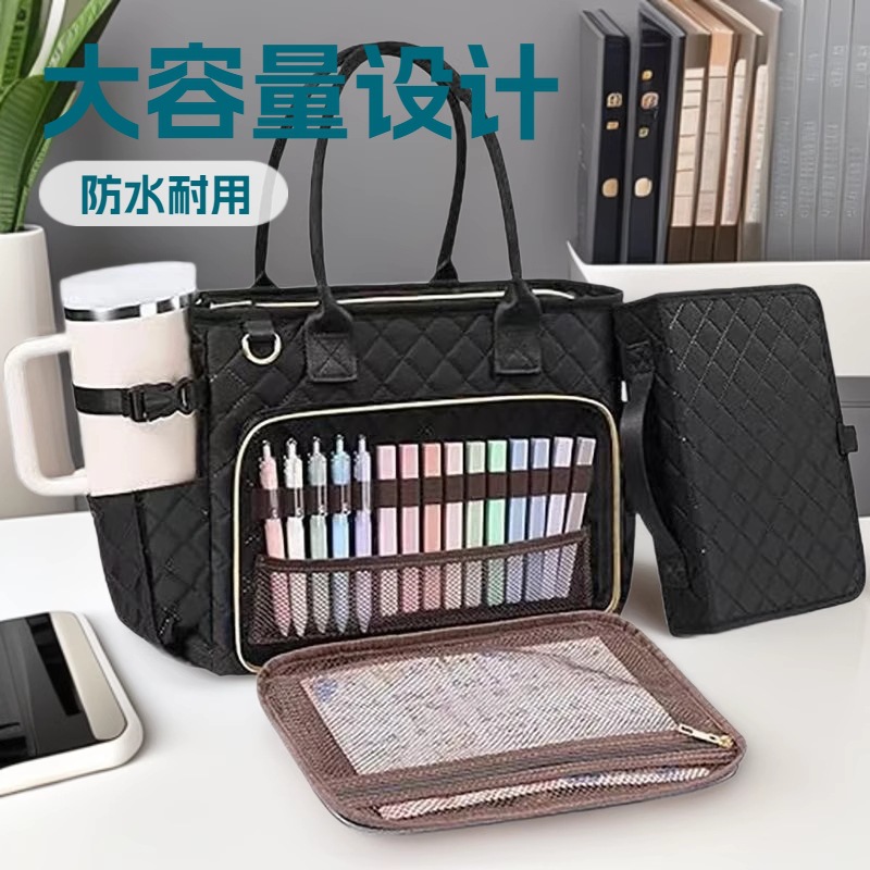 大容量书本收纳袋外出旅行便携式托特包防水笔记本电脑包手提包